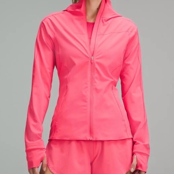 lululemon Glaze Pink Lightweight Mist over Windbreaker Hoodie Jacket - Picture 4 of 12